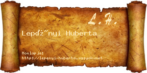 Lepényi Huberta névjegykártya